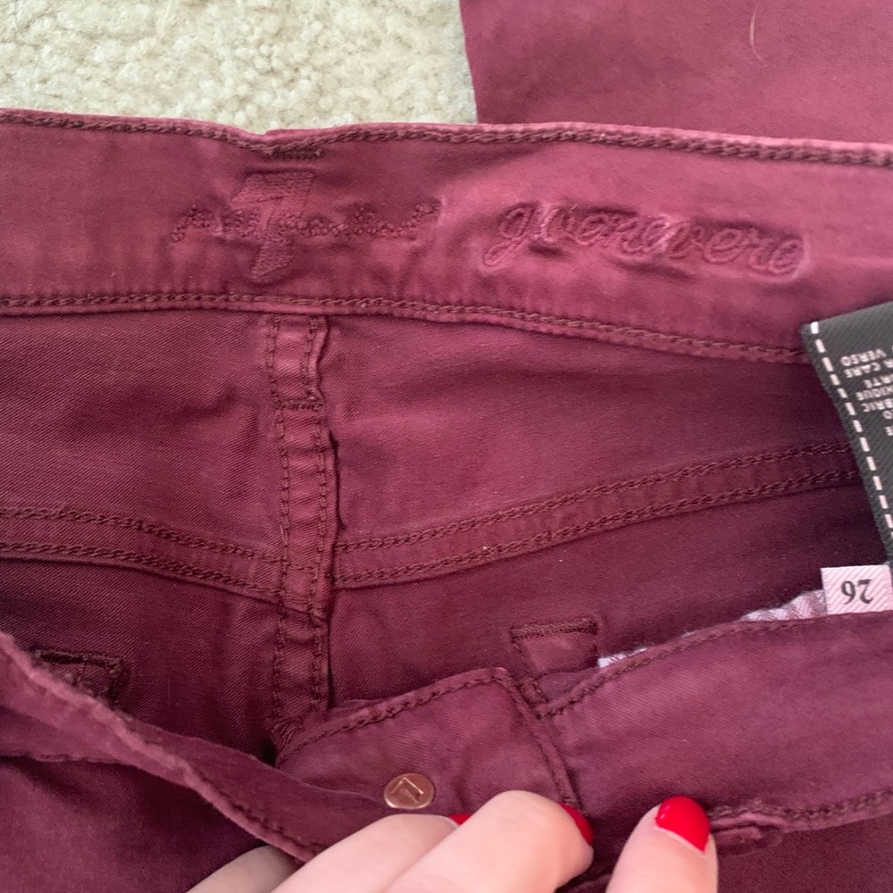 7 For all Mankind Wine Skinny - Picture 3 of 3